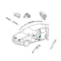 OEM Lexus GS350 Sensor Assy, Side Air Bag, RH Diagram - 89860-30130