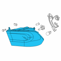 OEM Ram 2500 Park And Turn Headlamp Left Diagram - 68096439AJ