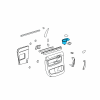 OEM 2008 Saturn Outlook Holder-Rear Side Door Trim Panel Cup *Light Ttnum Diagram - 15901433