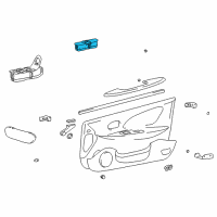 OEM Kia Optima Power Window Passenger Switch Assembly Diagram - 9357538200KW