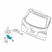 OEM Honda Crosstour Lock Assembly, Tailgate Diagram - 74800-TP6-A02