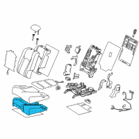 OEM 2016 Lexus RX450h Pad, Rear Seat Cushion Diagram - 71611-0E100