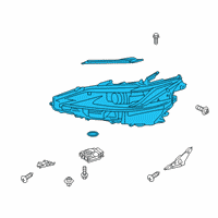 OEM 2022 Lexus ES350 Headlamp Unit With Gas Diagram - 81185-33J71