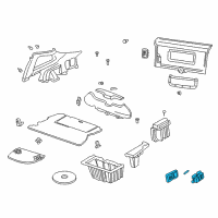 OEM 2004 Honda Insight Light Assembly, Trunk Room Diagram - 34260-SH3-004