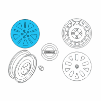 OEM Nissan Rogue Aluminum Wheel Diagram - 40300-6FL2A