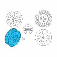 OEM 2020 Nissan Maxima Spare Tire Wheel Assembly Diagram - 40300-ZA001