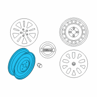 OEM 2005 Nissan Altima Spare Tire Wheel Assembly Diagram - 40300-ZA001