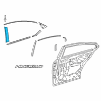 OEM 2020 Lexus ES350 MOULDING, RR Door Wi Diagram - 75761-06210