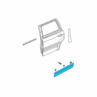 OEM 2008 Kia Sorento GARNISH Assembly-Front Door R Diagram - 877403E500