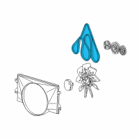 OEM 1993 Ford E-250 Econoline Serpentine Belt Diagram - F3UZ-8620-E