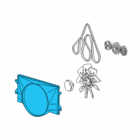 OEM Ford E-350 Econoline Shroud Diagram - E7UZ-8146-A