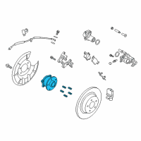 OEM Ford Escape Rear Hub & Bearing Diagram - CV6Z-1104-H