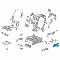 OEM 2022 Acura MDX Switch Assembly (12-Way) Diagram - 81650-TJB-A21