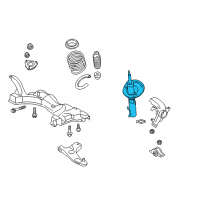 OEM 2008 Ford Focus Strut Diagram - 9S4Z-18124-B