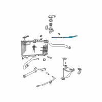 OEM 2001 Hyundai Accent Hose-Radiator To Reservoir Diagram - 25443-25310