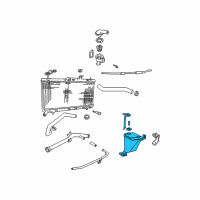 OEM 2001 Hyundai Accent Reservoir & Hose Assembly-Radiator Diagram - 25430-25100