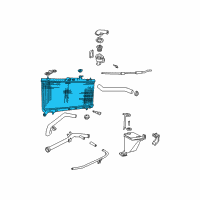 OEM 2000 Hyundai Accent Radiator Assembly Diagram - 25310-25Q11