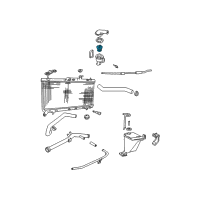 OEM 2000 Hyundai Accent Thermostat Assembly Diagram - 25500-22600