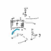 OEM 2000 Hyundai Accent Hose-Radiator Lower Diagram - 25412-25000