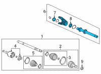 OEM 2022 Acura TLX Shaft Assembly, Half Diagram - 44500-TGV-A00