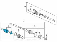 OEM Honda Accord Joint Set, Inboard Diagram - 44310-TVC-305