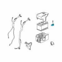 OEM 2007 Chevrolet Malibu Battery Tray Retainer Diagram - 22593091