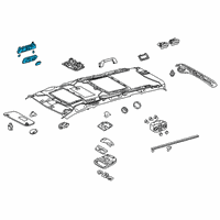 OEM 2016 Toyota Sienna Reading Lamp Assembly Diagram - 81360-08010-B0
