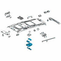 OEM Toyota Sienna Map Lamp Assembly Diagram - 63650-08550-B0