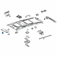 OEM 2014 Toyota Sienna Sunvisor Holder Diagram - 74348-08020-E0