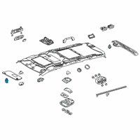 OEM 2012 Toyota Sienna Sunvisor Holder Diagram - 74348-08020-E0