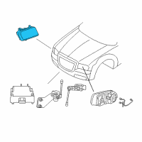 OEM 2009 Chrysler 300 Passenger Side Headlight Assembly Diagram - 57010862AA