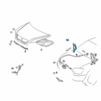 OEM 2007 Lexus RX400h Support Assembly, Hood S Diagram - 53440-49155