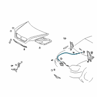 OEM Lexus Cable Assy, Hood Lock Control Diagram - 53630-0E010