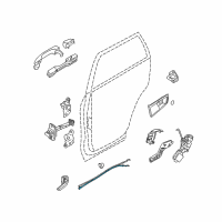 OEM 2006 Kia Sportage Cable Assembly-Rear Door Inside Diagram - 814711F000