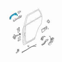 OEM Kia Rear Door Outside Grip, Right Diagram - 836611F010