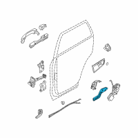 OEM 2007 Kia Sportage Rear Door Latch & Actuator Assembly, Left Diagram - 814111F020