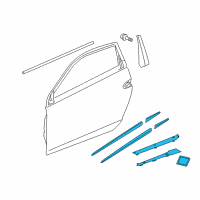 OEM Honda CR-Z Body Side Molding (North Shore Blue Pearl-exterior) (NORTH SHORE BLUE PEARL) Diagram - 08P05-SZT-150