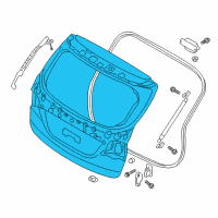 OEM 2018 Hyundai Santa Fe Panel Assembly-Tail Gate Diagram - 73700-B8130