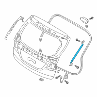 OEM Hyundai Santa Fe XL Lifter Assembly-Tail Gate, LH Diagram - 81770-B8000