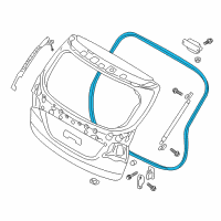 OEM Hyundai Santa Fe Weatherstrip-Tail Gate Opening Diagram - 87321-B8000