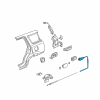 OEM 1999 Honda CR-V Cable, Fuel Lid Opener Diagram - 74411-S10-A01