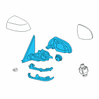 OEM 2016 BMW X5 Exterior Mirror Without Glass, Heated, Left Diagram - 51-16-7-364-045