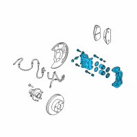 OEM 2012 Infiniti M37 CALIPER Assembly-Front RH, W/O Pads Or SHIMS Diagram - 41001-JL02A