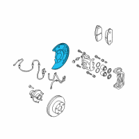 OEM 2017 Infiniti QX70 Splash Shield Diagram - 41161-1EX1A