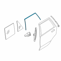 OEM 2016 BMW X5 Window Guide, Left Rear Door Diagram - 51-35-7-289-667
