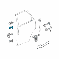 OEM Saturn Vue Hinge Asm, Front Side Door Upper Diagram - 15861045