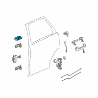 OEM Saturn Vue Handle Asm, Rear Side Door Inside Diagram - 10370961