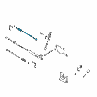 OEM 2002 Infiniti I35 Socket Kit-Tie Rod, Inner Diagram - 48521-5Y425