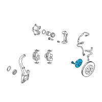 OEM Hyundai Tucson Front Wheel Hub Assembly Diagram - 51750-39603