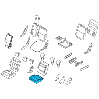 OEM 2014 Ford Flex Seat Cushion Pad Diagram - DA8Z-7463841-C